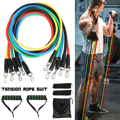 11Pcs Latex Resistance Bands