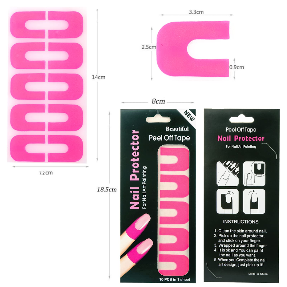 Nail Protector Peel Off Tape - Pink