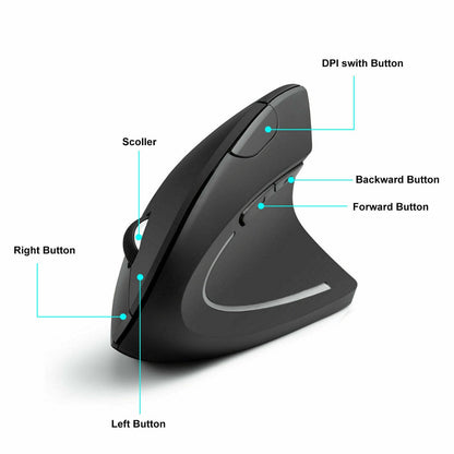 Ergonomic Vertical Wireless Mouse
