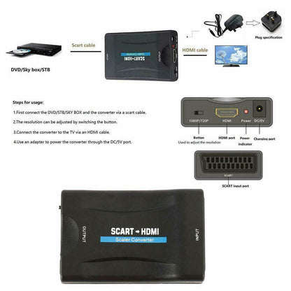 SCART to HDTV Upscale Converter 1080P