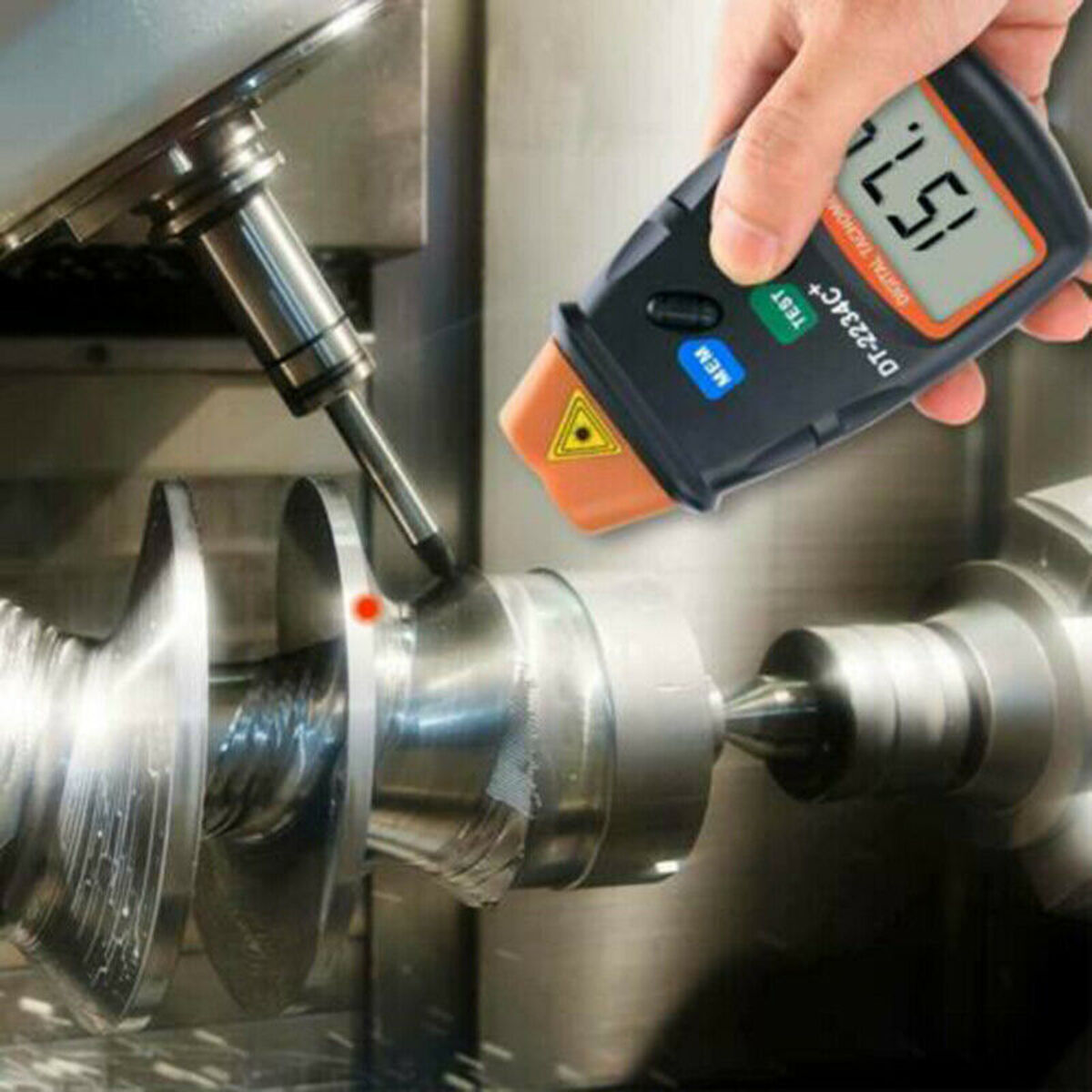 Non-Contact Digital Laser Photo Tachometer RPM Meter