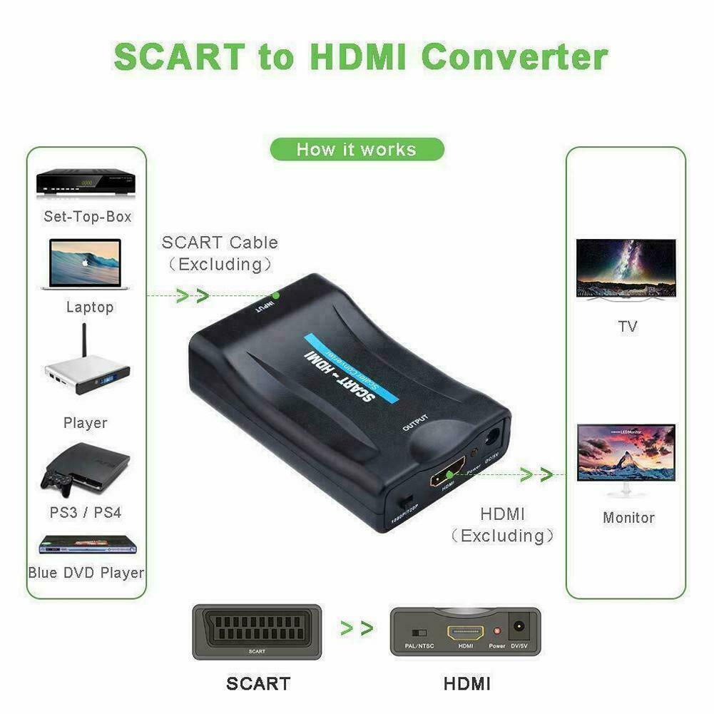 SCART to HDTV Upscale Converter 1080P