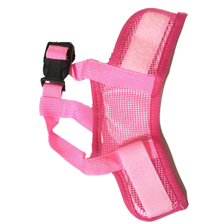 Dog Mask Mouth Muzzle -Pink-L