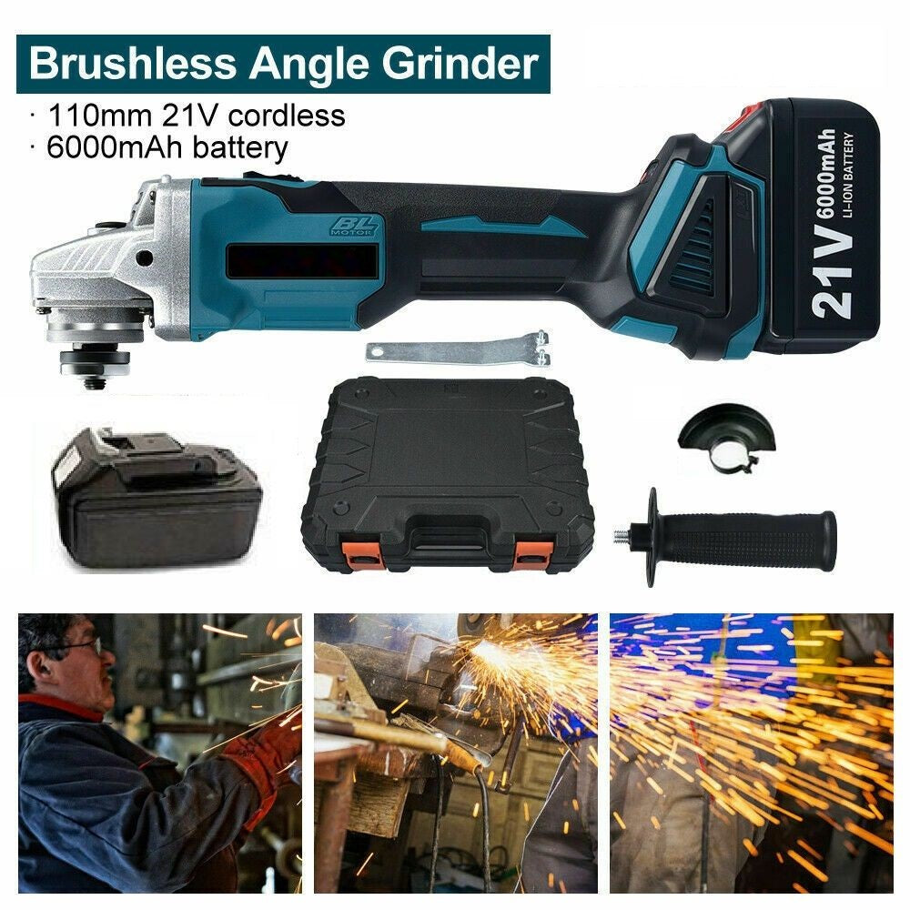 21V Brushless Cordless Angle Grinder