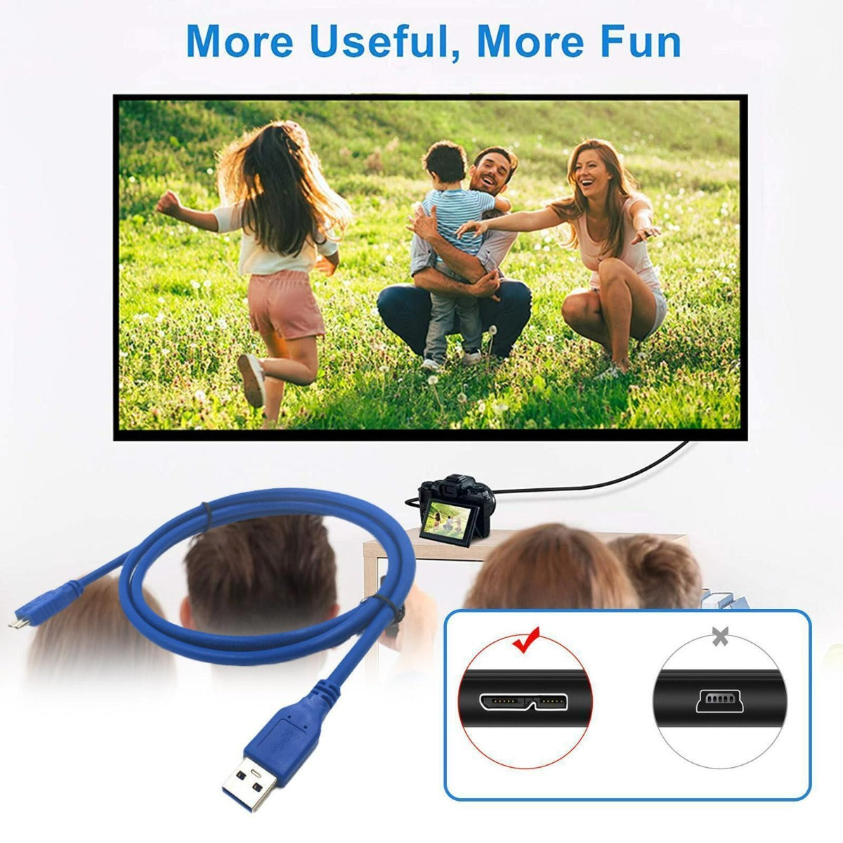 USB 3.0 Type A Male to Micro B USB Cable