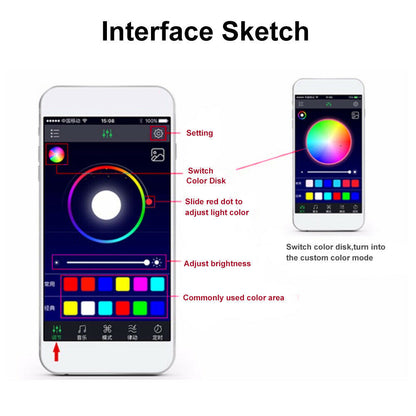 Led Car Lights Interior App Control