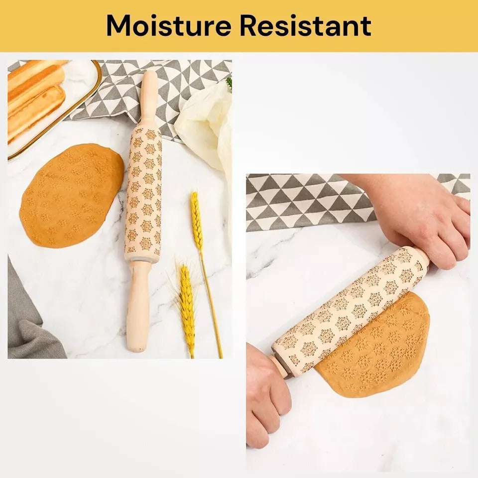 Christmas 4D Rolling Pin-Snowflake