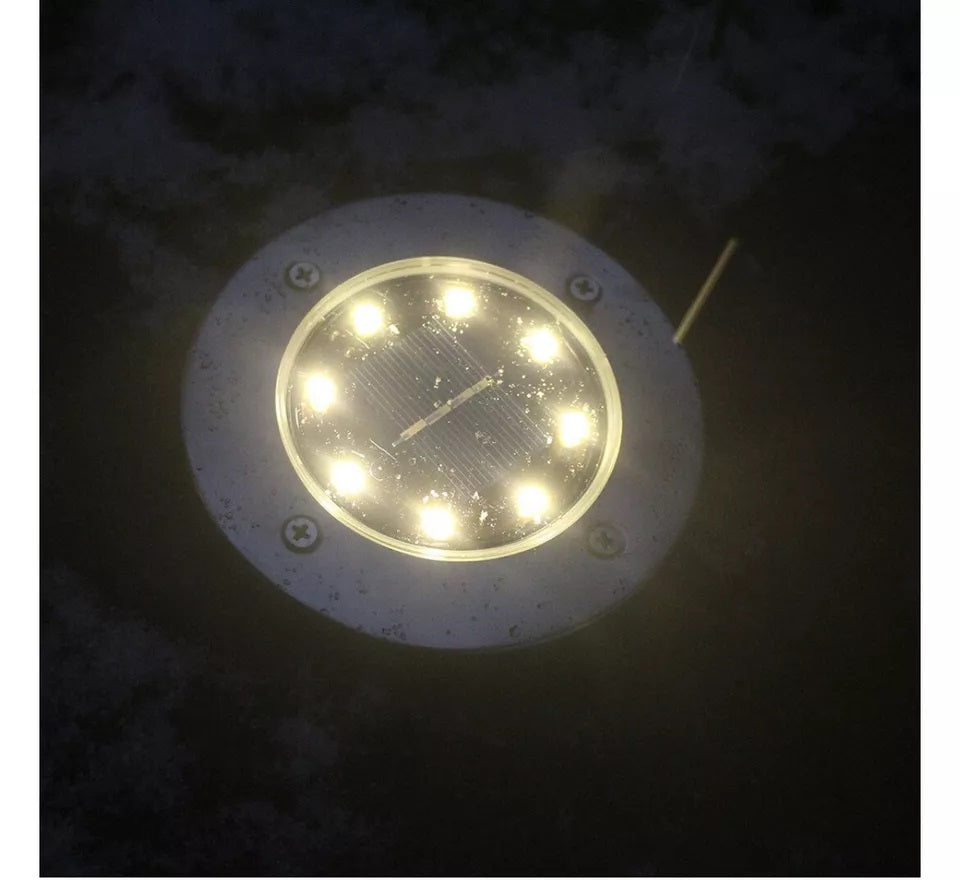 4Pcs LED Solar Powered In-Ground Lights