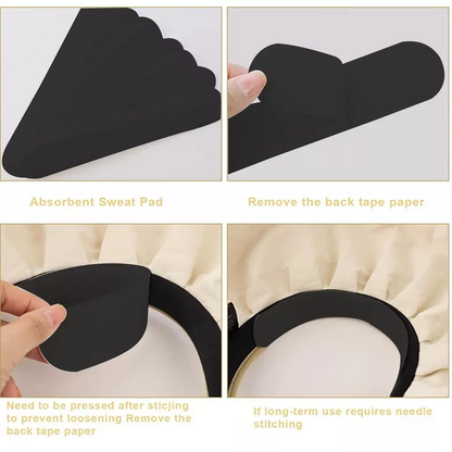 10pcs Hat Sweat Sticker, Hat Cap Absorbent Sweat Pad, Sweat Liner Shirt Collar Pads