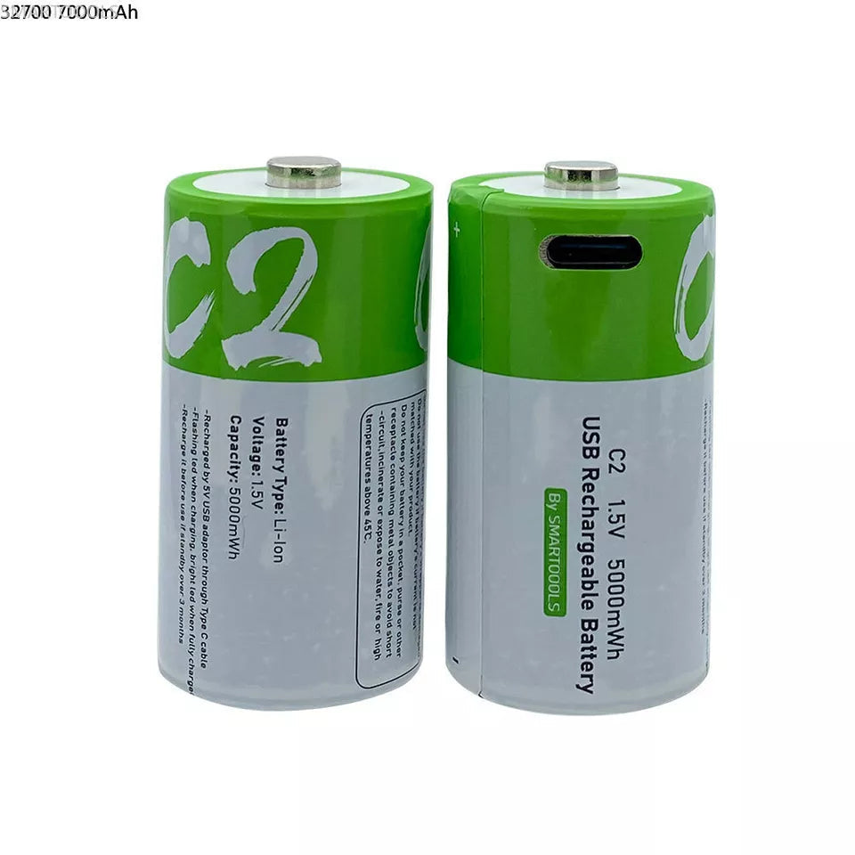 C - Size 1.5V RECHARGEABLE BATTERY 5000 mwh