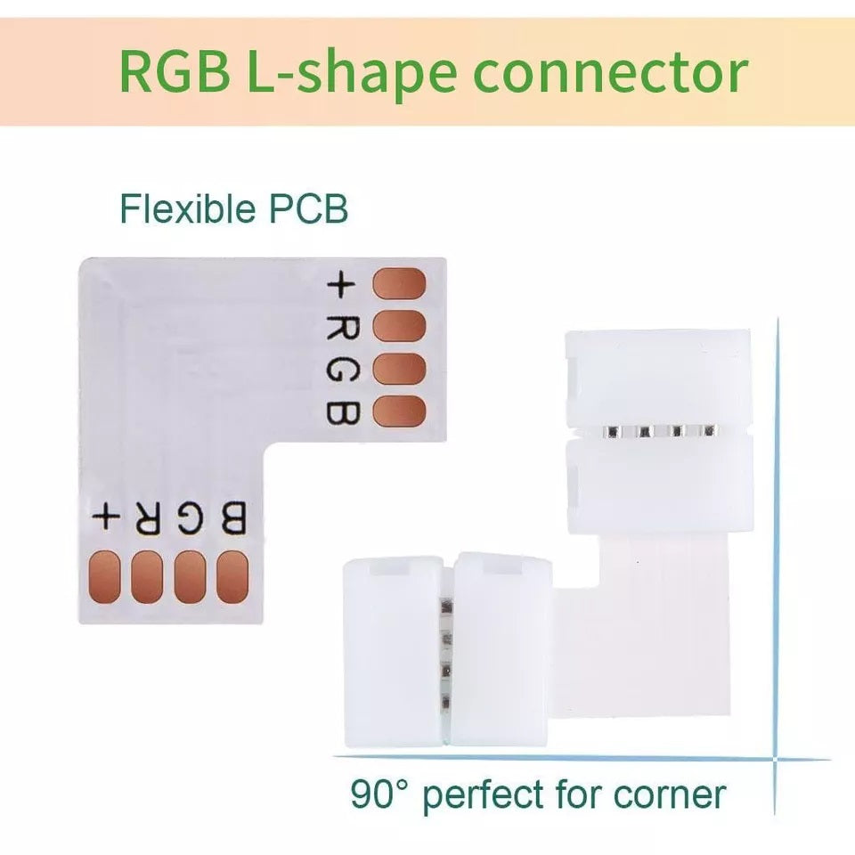 10 Pcs 10mm 4-pin Solderless Clip Coupler Connector