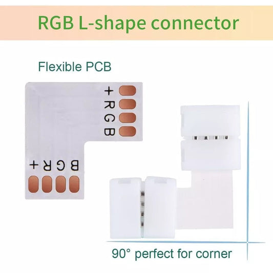 10 Pcs 10mm 4-pin Solderless Clip Coupler Connector