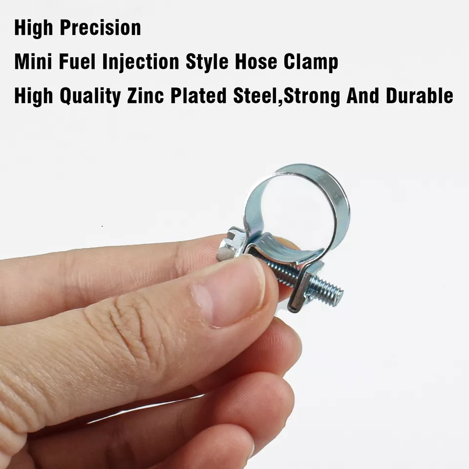 50PCS /opp 5 Sizes Fuel Injection Gas Line Hose Clamps Clip Pipe Clamp Assortment Kit
