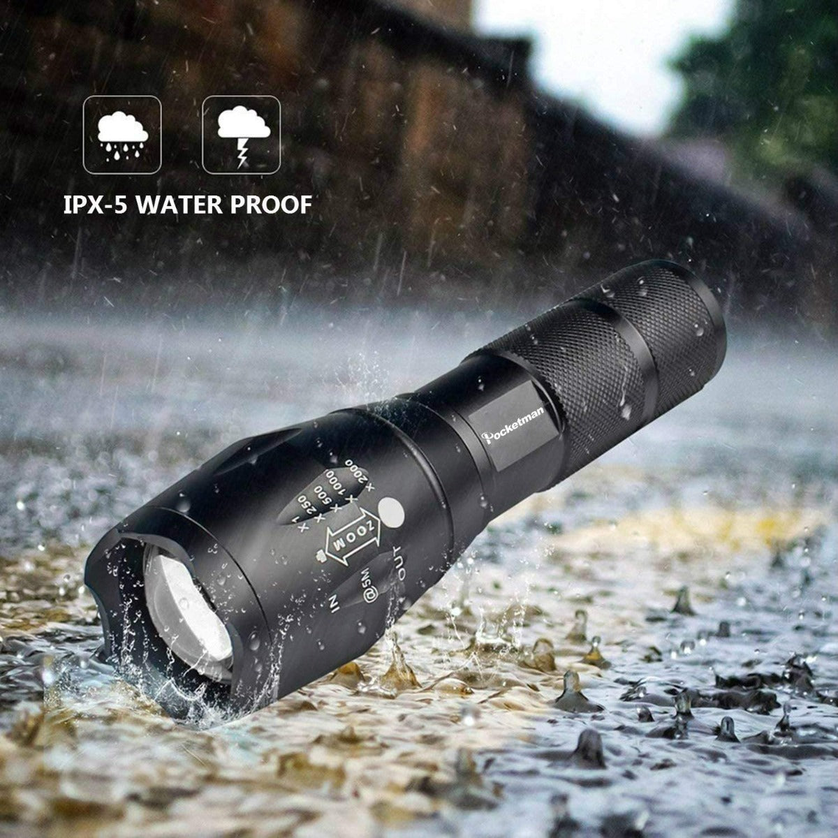 T6 Tactical Military LED Flashlight
