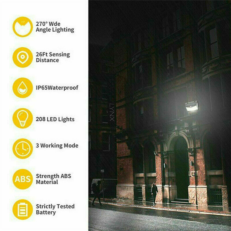 2Pcs Motion Sensor Solar LED Light