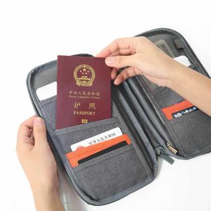 RFID Blocking Travel Document Organizer Wallet