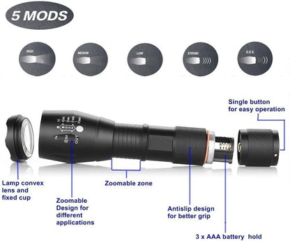 XML-T6 Tactical Flashlight Torch