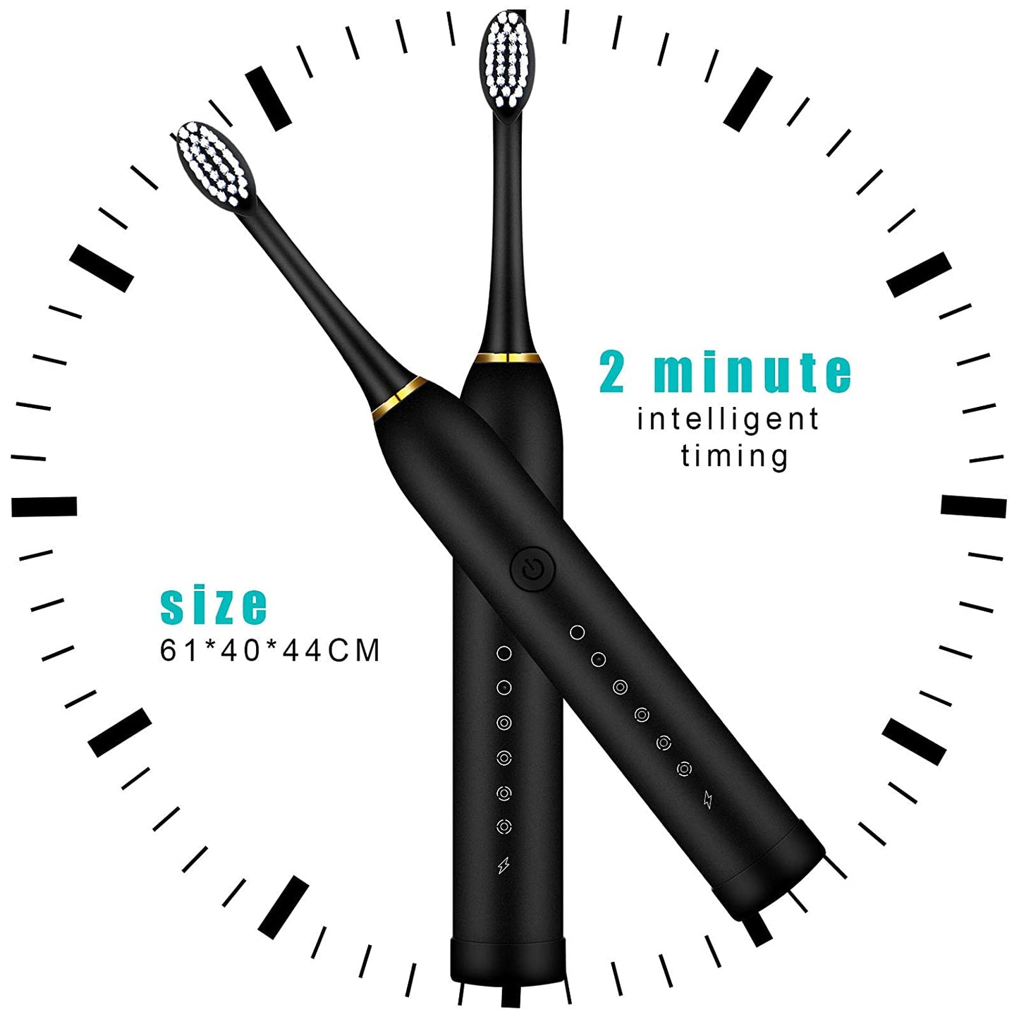 Sonic X3 Electric Toothbrush with 8 Brush Heads