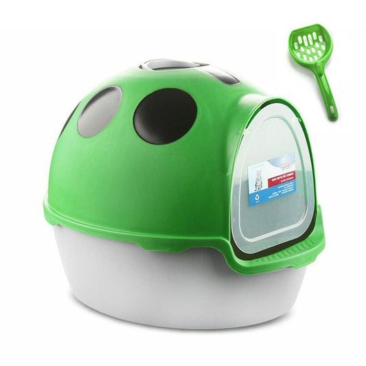 Cat Toilet Litter Box Handle and Scoop -Green