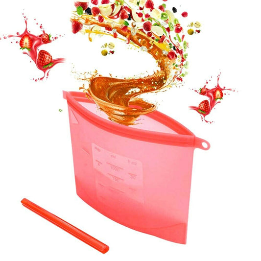 Reusable Food Storage Bags-Red -1500ml