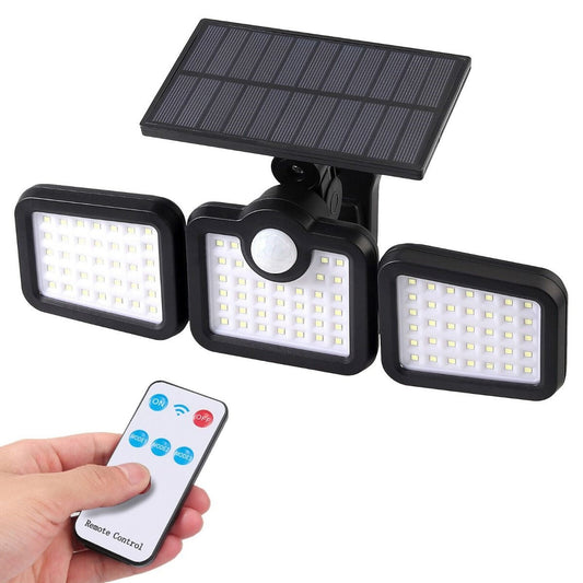 3 Head 108 LED Solar Wall Lights