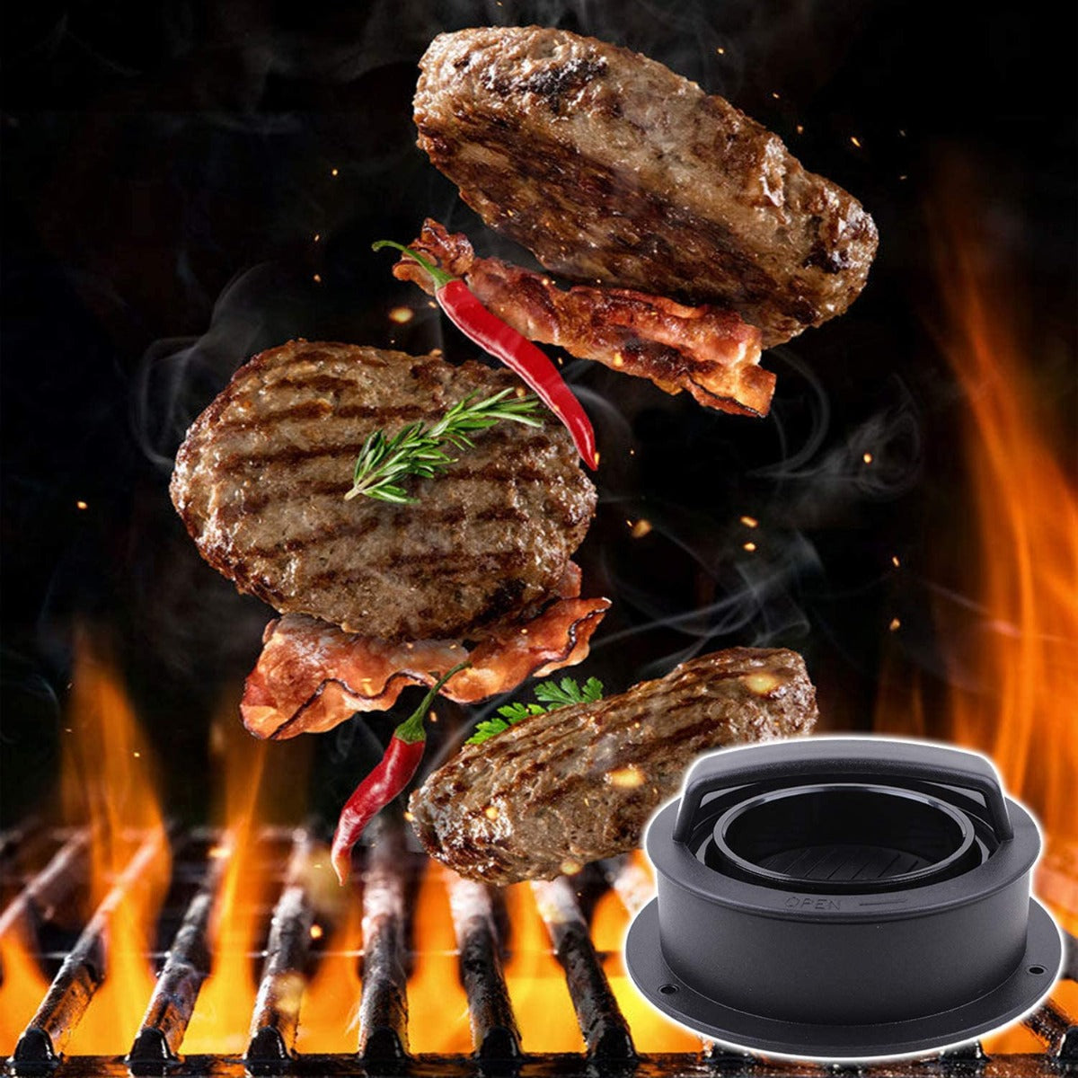 3 IN 1 Stuffed Burger Molds Maker