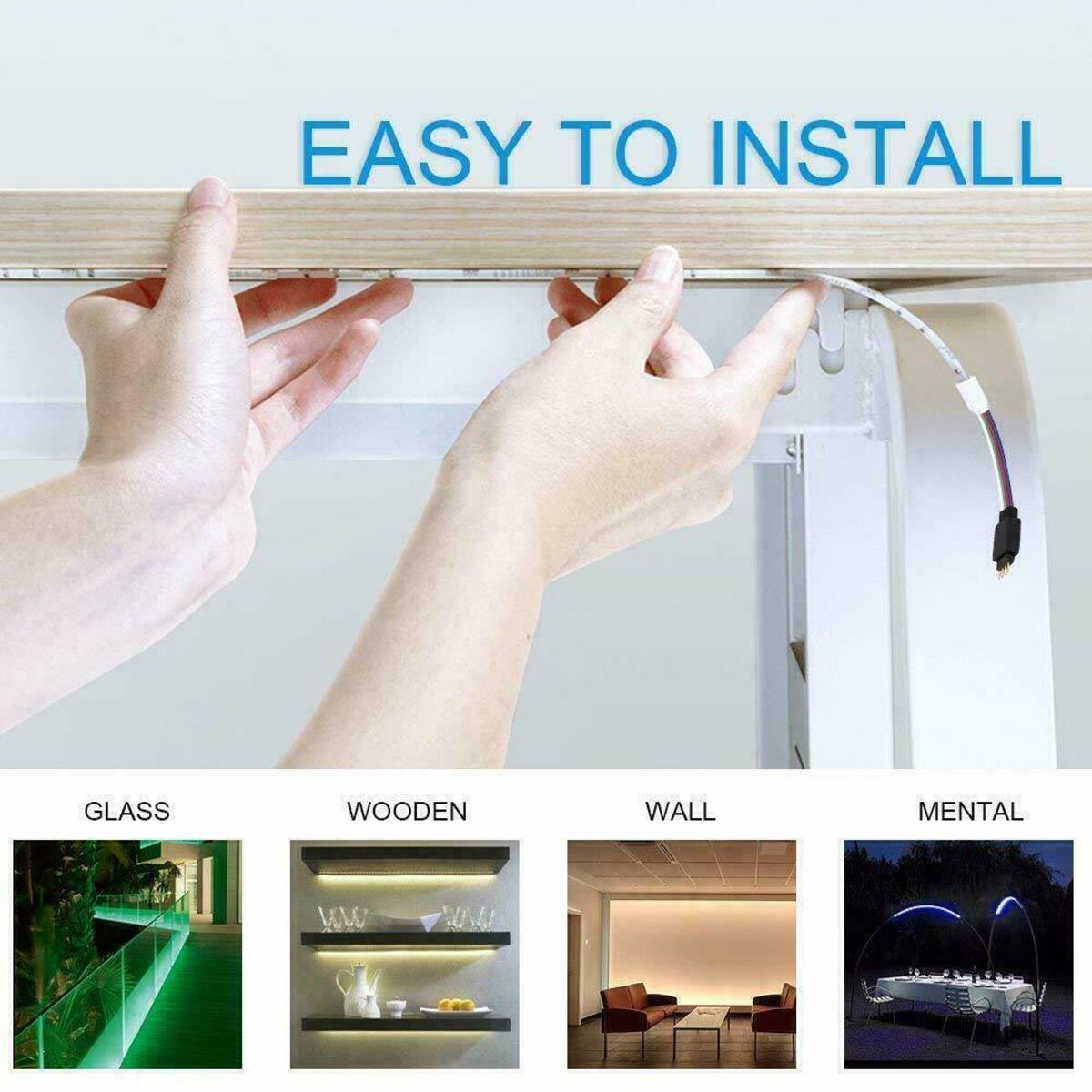 5050 RGB LED strip Light 44key Remote & connector And adapter