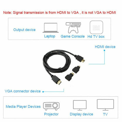 3 in 1 HDTV Cable with Mini & Micro Adapters