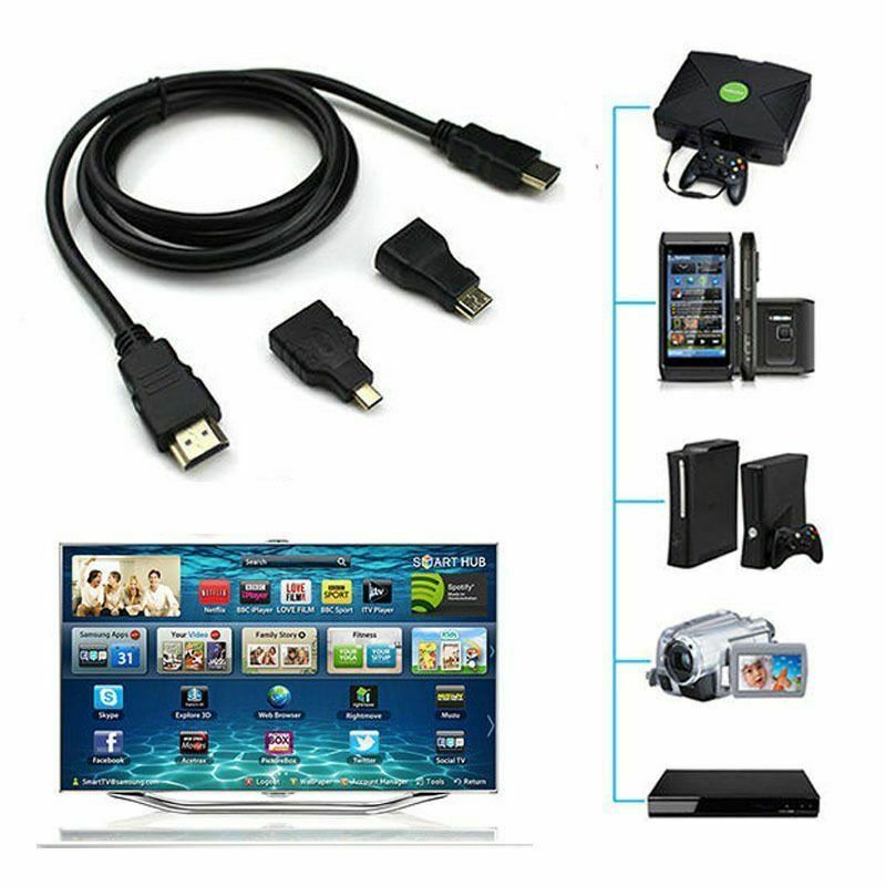 3 in 1 HDTV Cable with Mini & Micro Adapters
