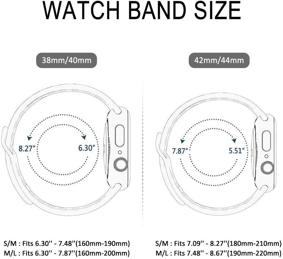 Smart Watch Silicon Band 38 MM / 42 MM-Silver White-42mm