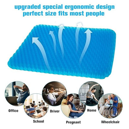 Breathable Honeycomb Gel Seat Cushion, 2 Layer