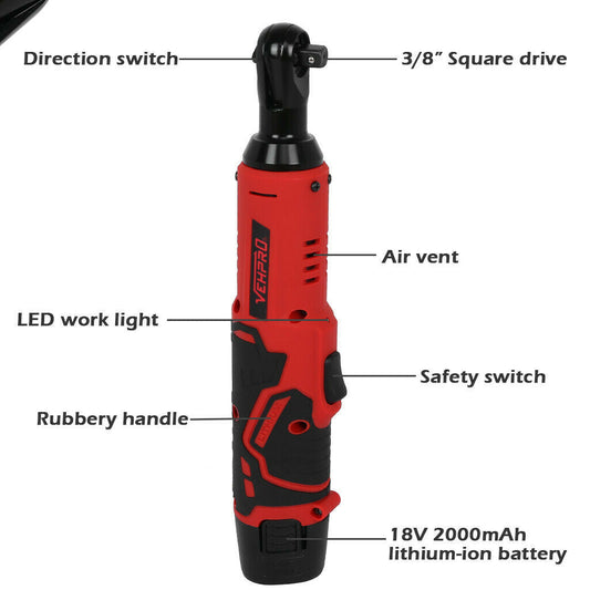 12V Electric Cordless Right Ratchet 3/8 "
