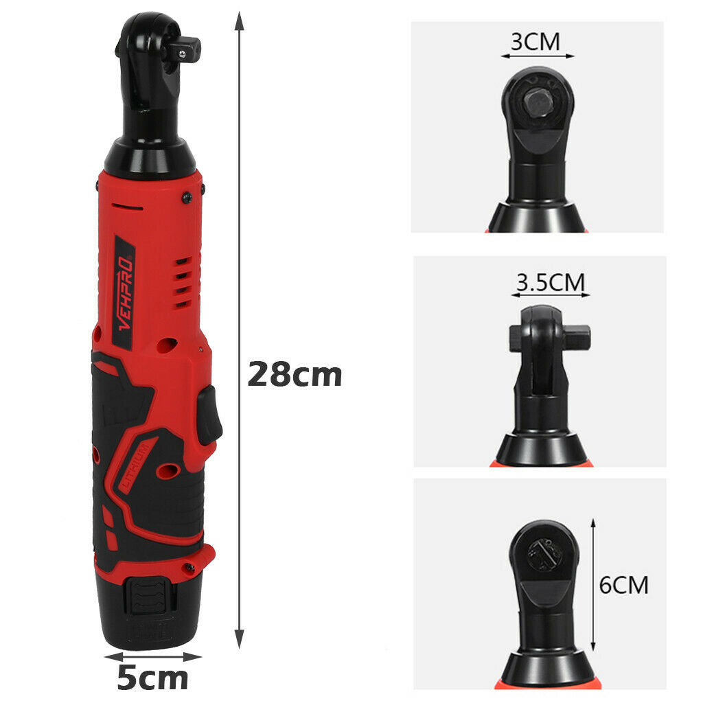 12V Electric Cordless Right Ratchet 3/8 "