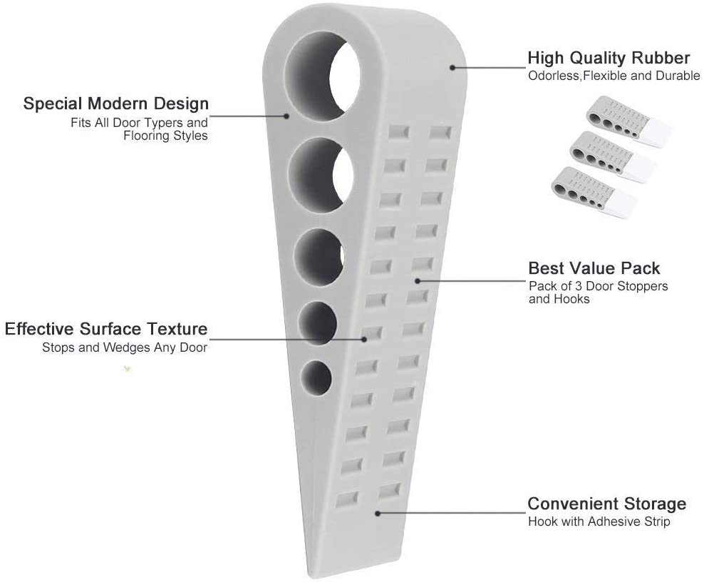 Rubber Door Stopper with Holder