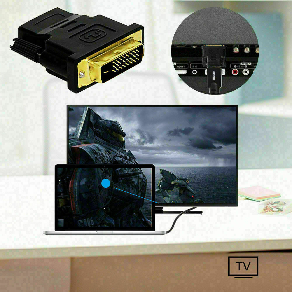 HDTV Female to DVI 24+1 Male Adapter