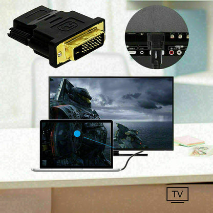 HDTV Female to DVI 24+1 Male Adapter