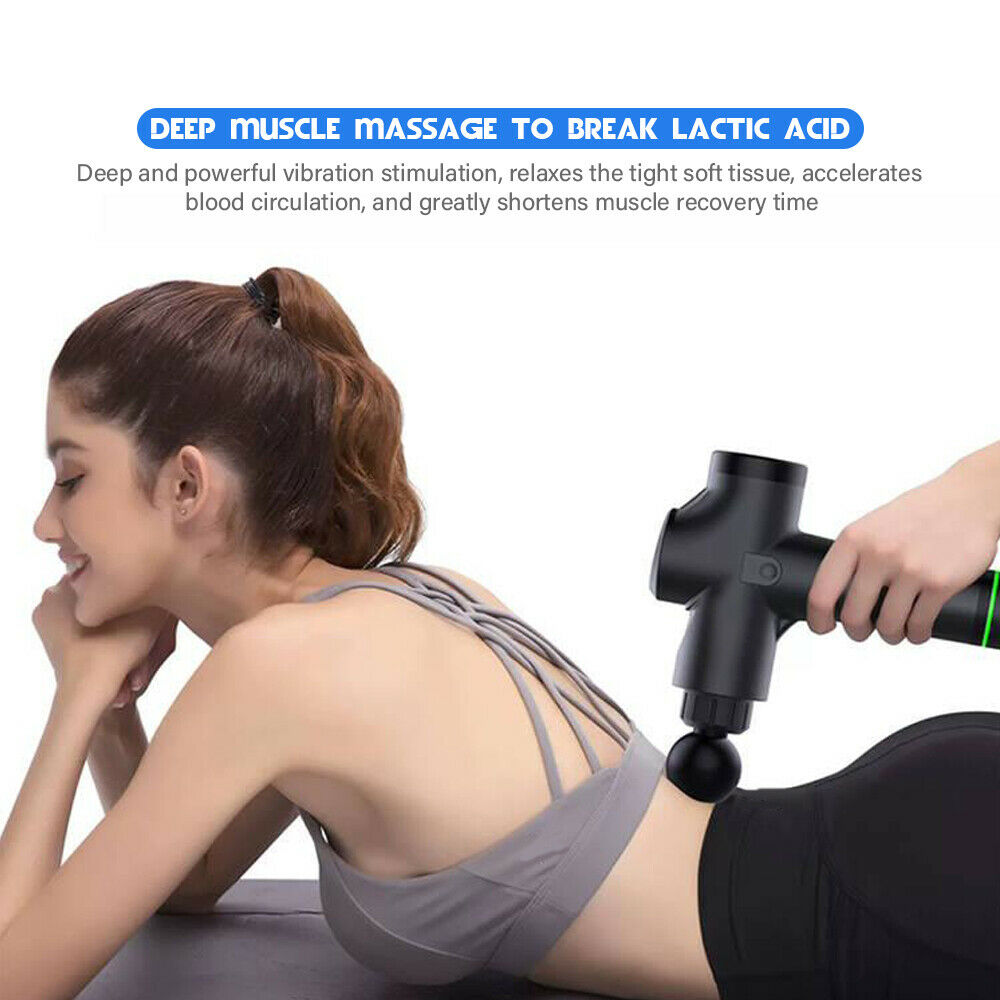 Massage Gun 30 Speeds With 6 Heads