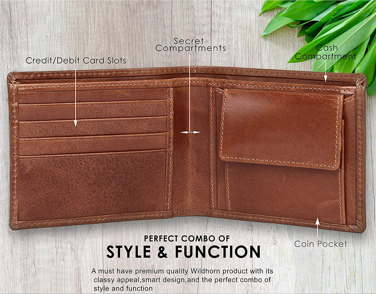 Leather Wallet and Belt Combo for Men