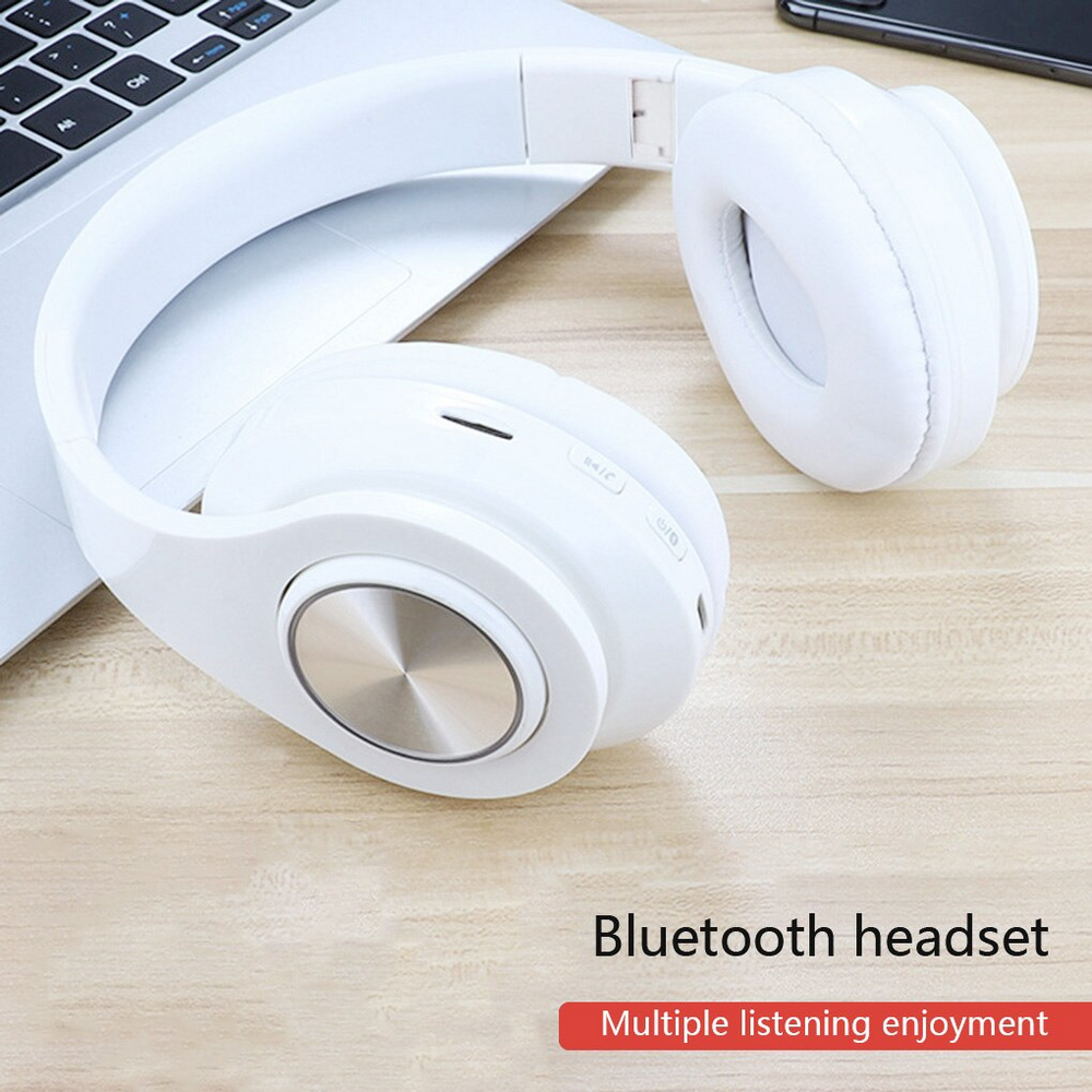 Bluetooth V5.0 Headphones Foldable With LED Lights