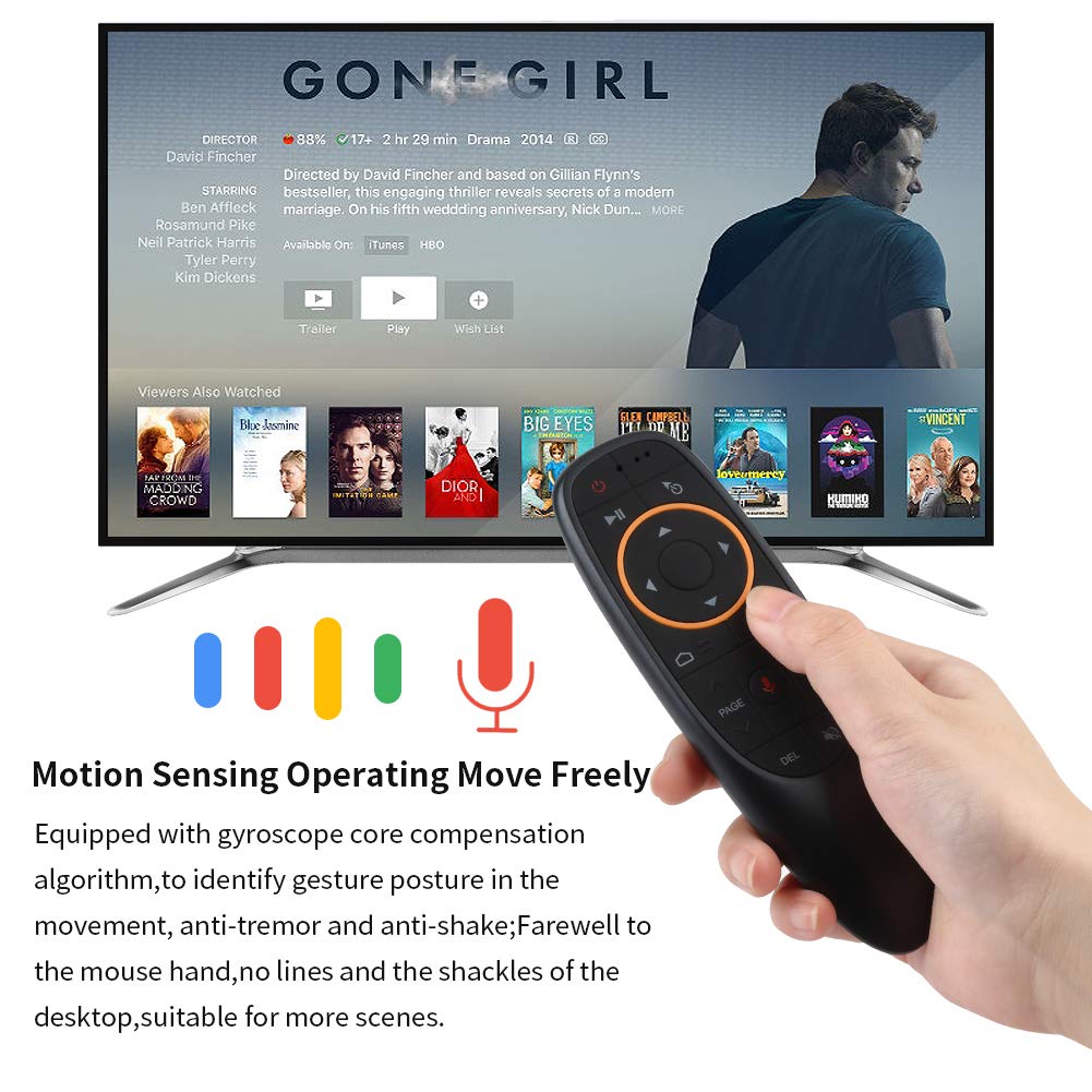 G10 Voice Remote Control Air Mouse Black