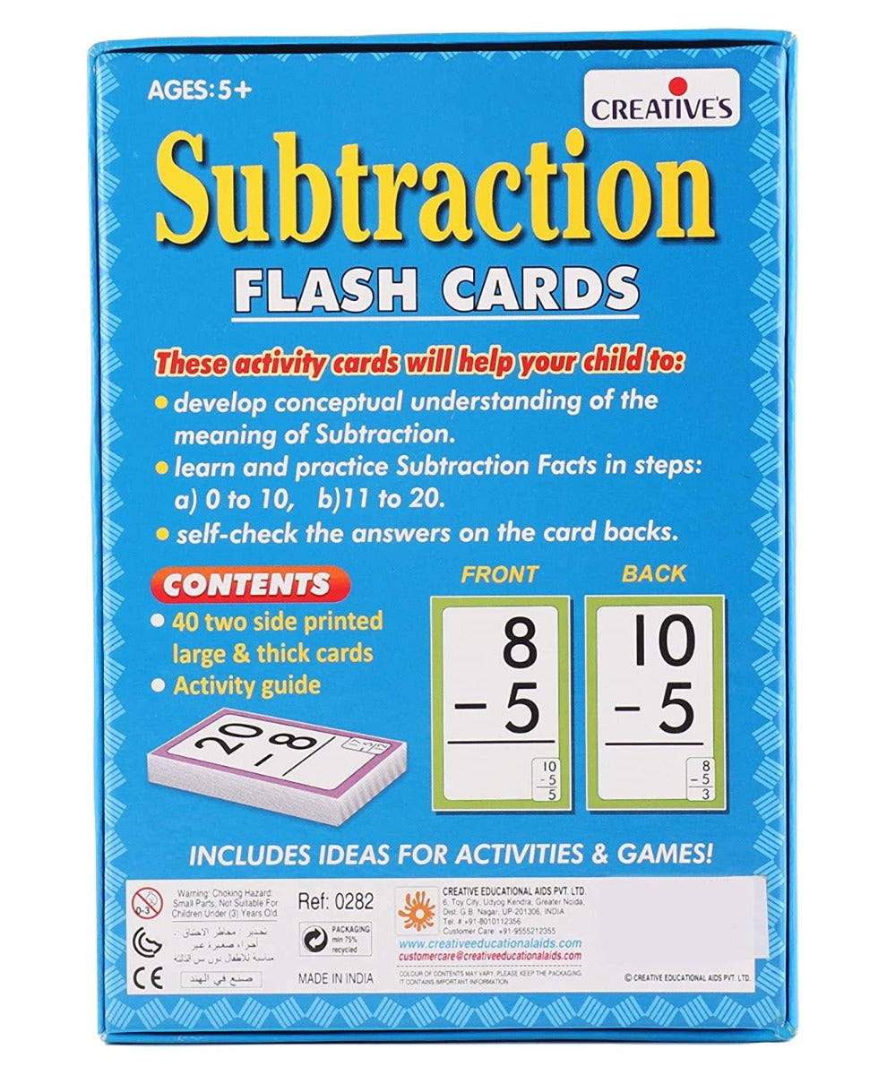 Educational Subtraction - Flash Card