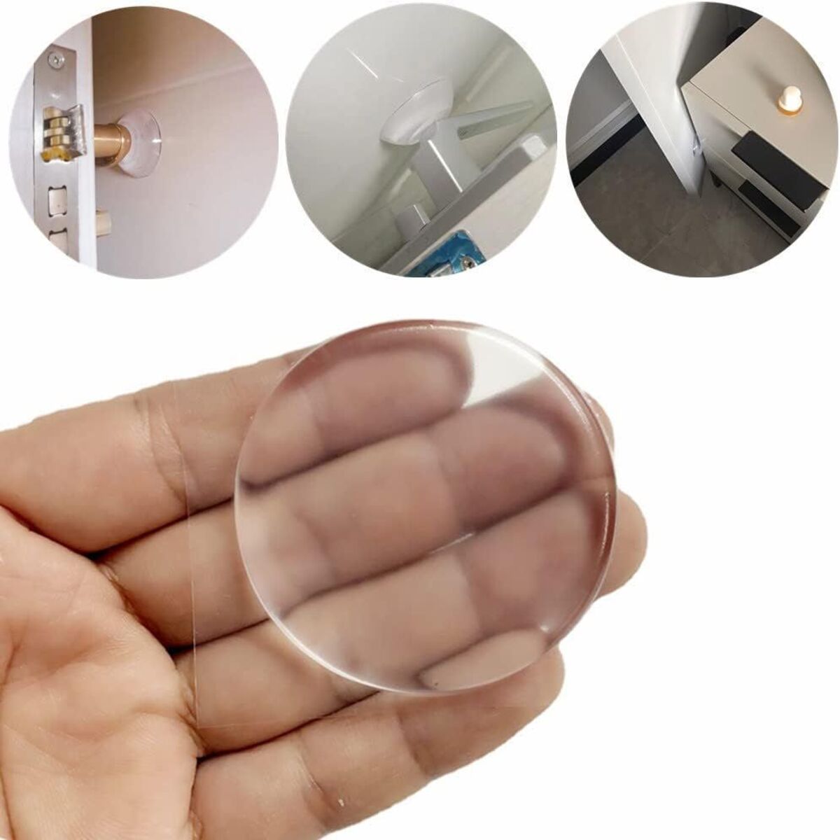 6pcs Clear Silicone Door Stoppers