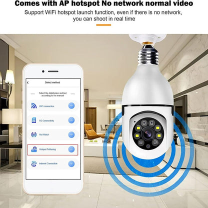 1080P Wireless Wi-Fi Light Bulb Security Camera