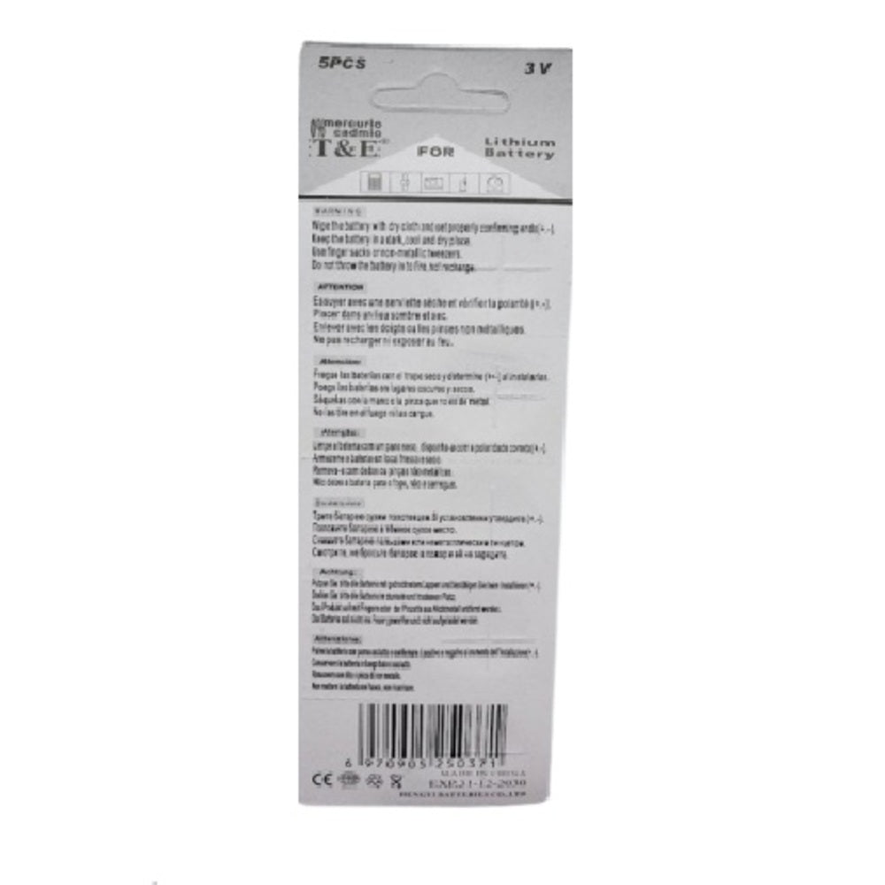 CR1216 3V Lithium Coin Watch Battery (5pcs)