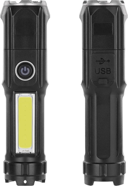 LED Flashlight with USB cable rechargeble