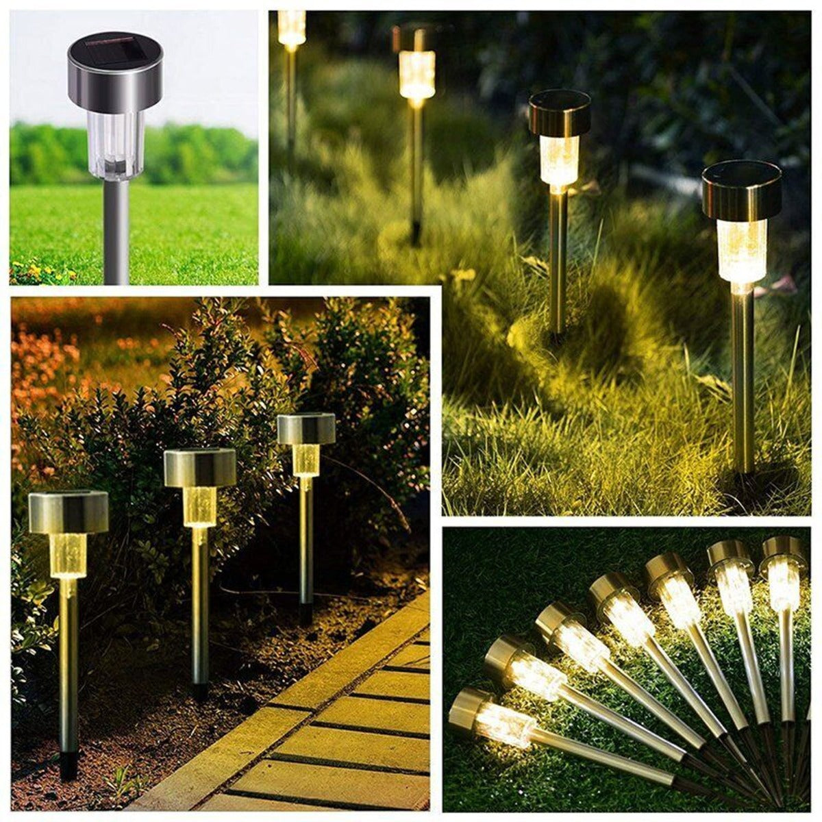 Solar Garden Landscape Pathway Light -Cool White