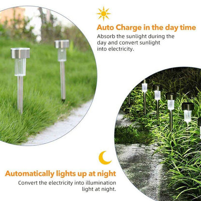 Solar Garden Landscape Pathway Light -Cool White