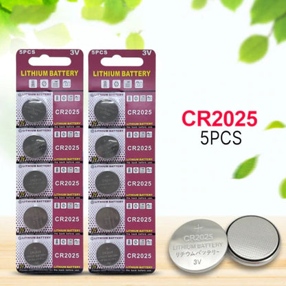 5Pcs CR2025 3v Button Coin Batteries