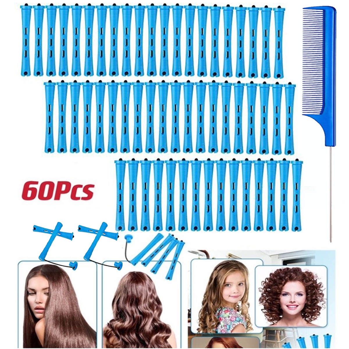 60pcs/OPP Cold Wave Rod Hair
