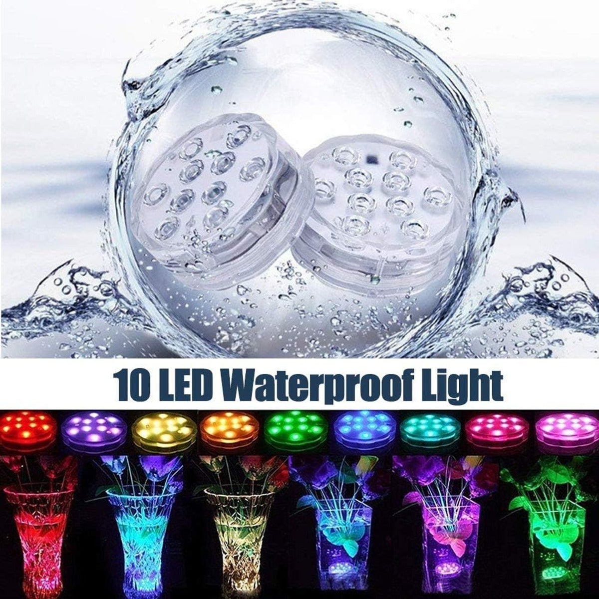 Led Lights Waterproof Multi-color Battery Remote Control